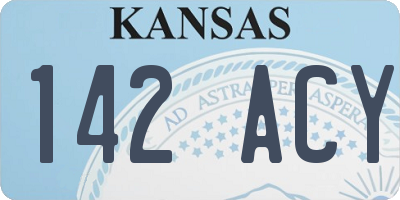 KS license plate 142ACY