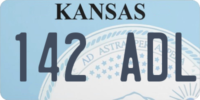 KS license plate 142ADL