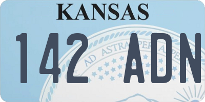 KS license plate 142ADN