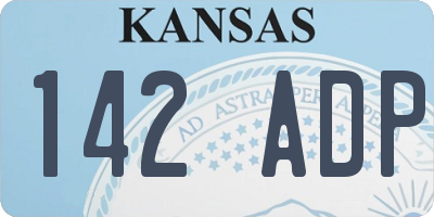KS license plate 142ADP