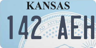 KS license plate 142AEH