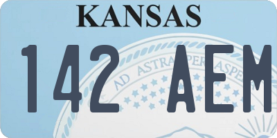KS license plate 142AEM
