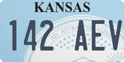 KS license plate 142AEV