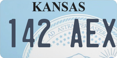 KS license plate 142AEX