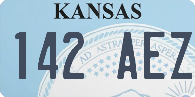 KS license plate 142AEZ