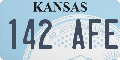 KS license plate 142AFE
