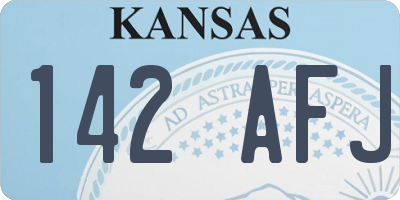 KS license plate 142AFJ