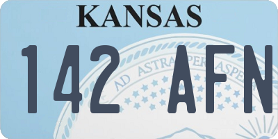 KS license plate 142AFN