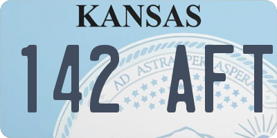KS license plate 142AFT