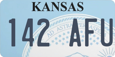 KS license plate 142AFU