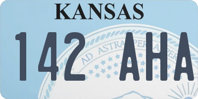 KS license plate 142AHA