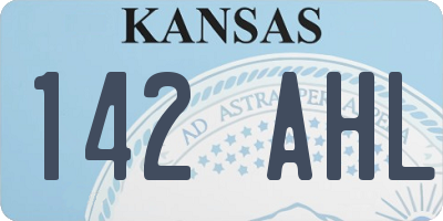 KS license plate 142AHL