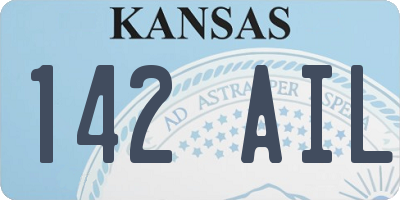 KS license plate 142AIL