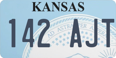 KS license plate 142AJT