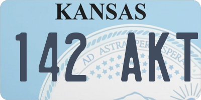 KS license plate 142AKT