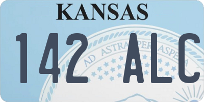 KS license plate 142ALC
