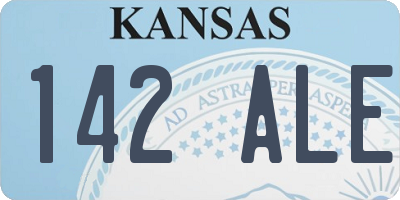 KS license plate 142ALE