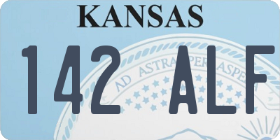 KS license plate 142ALF