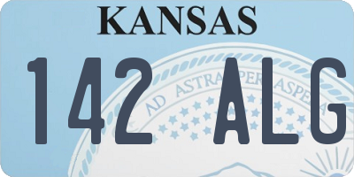 KS license plate 142ALG