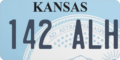 KS license plate 142ALH