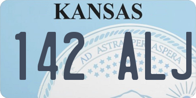 KS license plate 142ALJ
