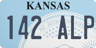 KS license plate 142ALP
