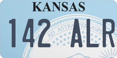 KS license plate 142ALR