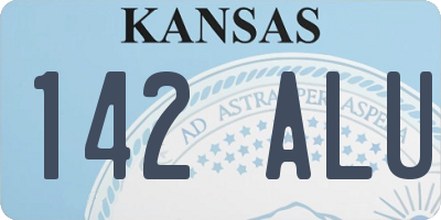 KS license plate 142ALU