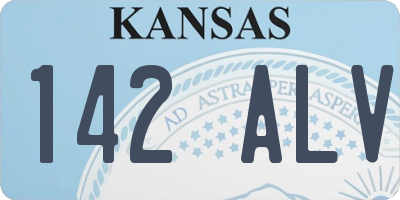 KS license plate 142ALV
