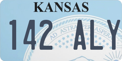 KS license plate 142ALY