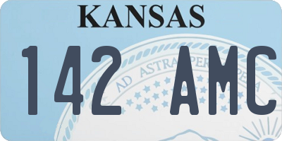 KS license plate 142AMC