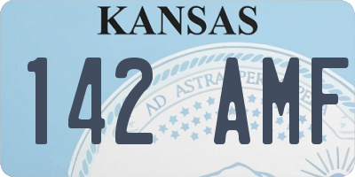 KS license plate 142AMF