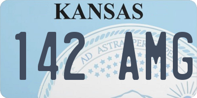 KS license plate 142AMG