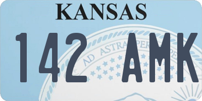 KS license plate 142AMK