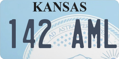KS license plate 142AML