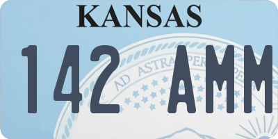 KS license plate 142AMM