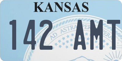 KS license plate 142AMT