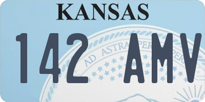 KS license plate 142AMV