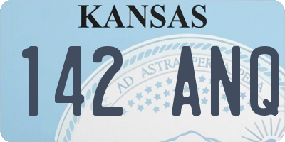 KS license plate 142ANQ