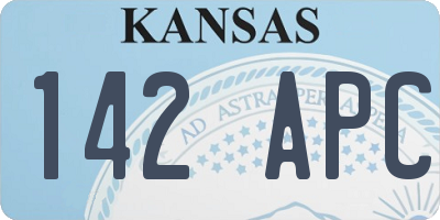 KS license plate 142APC