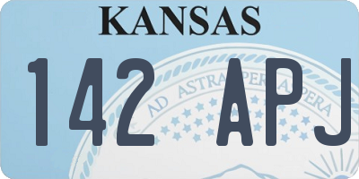 KS license plate 142APJ