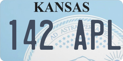KS license plate 142APL