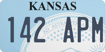 KS license plate 142APM