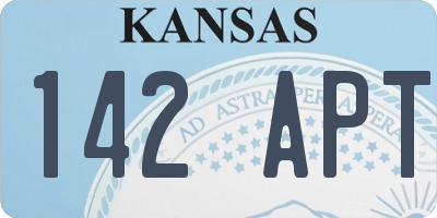 KS license plate 142APT