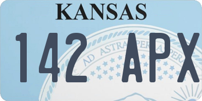 KS license plate 142APX