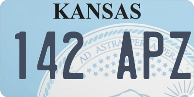 KS license plate 142APZ