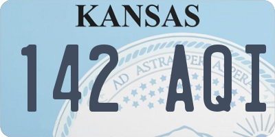 KS license plate 142AQI
