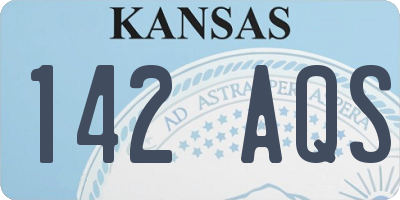KS license plate 142AQS