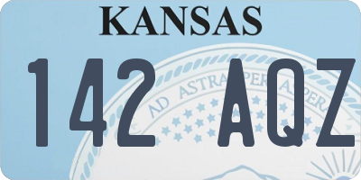 KS license plate 142AQZ