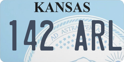 KS license plate 142ARL